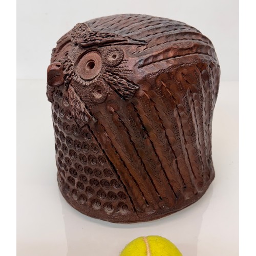 8 - Large terracotta Mid Century studio pottery study of an owl 23 cm tall.

This lot is available for i... 