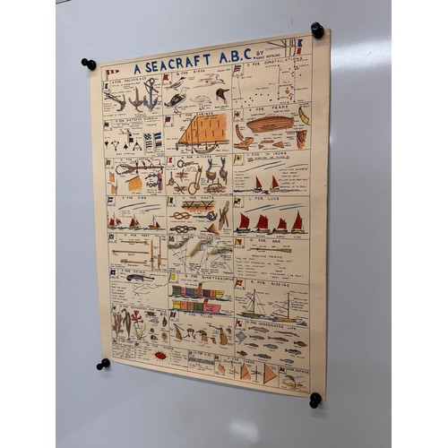 19 - Maritime educational poster, A Seacraft ABC 38cm x 49 cm.

This lot is available for in-house shippi... 