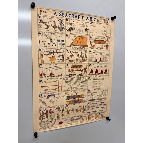 19 - Maritime educational poster, A Seacraft ABC 38cm x 49 cm.

This lot is available for in-house shippi... 