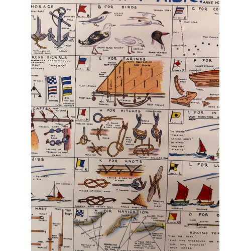 19 - Maritime educational poster, A Seacraft ABC 38cm x 49 cm.

This lot is available for in-house shippi... 