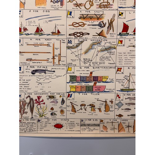 19 - Maritime educational poster, A Seacraft ABC 38cm x 49 cm.

This lot is available for in-house shippi... 