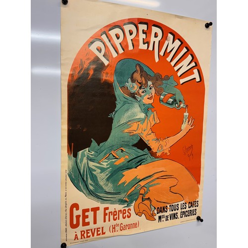 21 - French advertising poster for Pippermint liquer, 67 cm x 48 cm.

This lot is available for in-house ... 