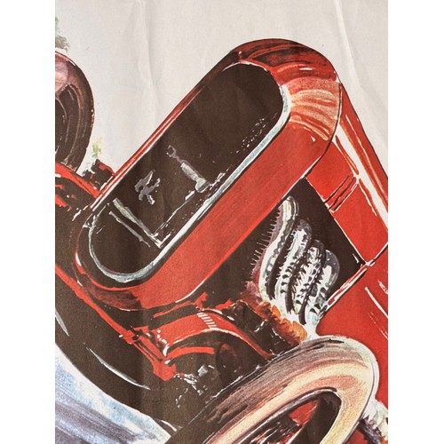 22 - Vintage Shell Oil Brooklands motor racing themed advertising poster, 77 cm x 51 cm.

This lot is ava... 