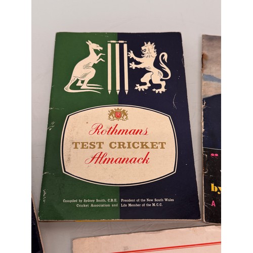 24 - Ephemera, Sporting programmes, international Cricket tests 1950’s 1960’s, and two Almanacks.

This l... 