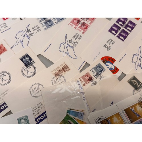 30 - Stamps a collection of GB and World stamps and a quantity of Greenland First Day Covers.

This lot i... 