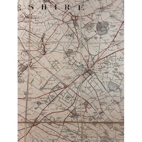 33 - Ephemera, a C19th century map of Huntingdonshire and Cambridgeshire.

This lot is available for in-h... 