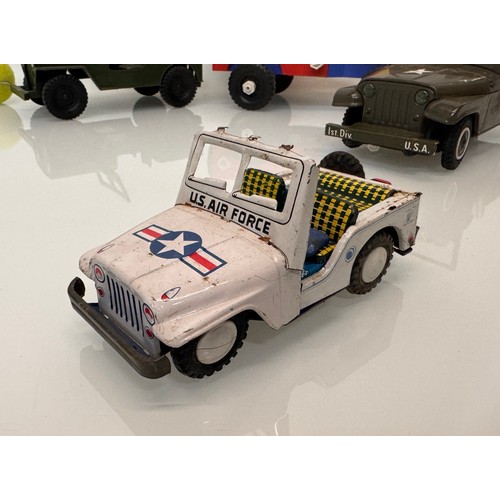 80 - Model military toys, Japanese tin plate and plastic classic Jeep .

This lot is available for in-hou... 