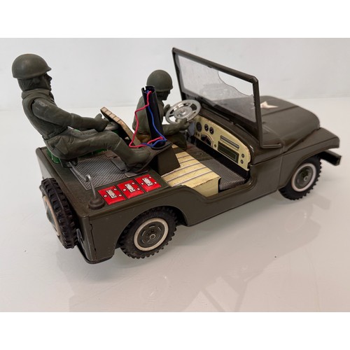 80 - Model military toys, Japanese tin plate and plastic classic Jeep .

This lot is available for in-hou... 