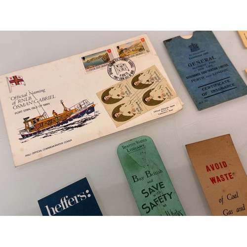 84 - Ephemera, Motoring Fuel ration cards book marks stamps etc.

This lot is available for in-house ship... 