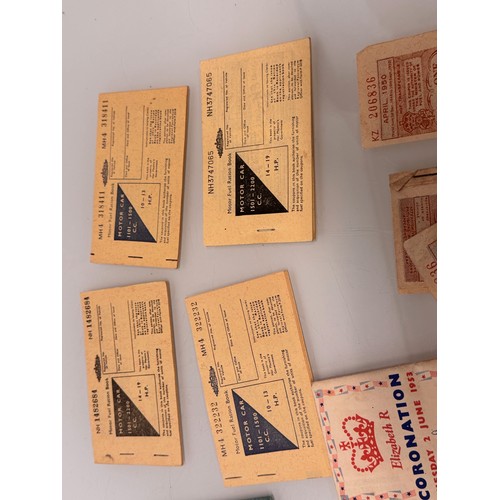 84 - Ephemera, Motoring Fuel ration cards book marks stamps etc.

This lot is available for in-house ship... 