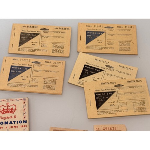 84 - Ephemera, Motoring Fuel ration cards book marks stamps etc.

This lot is available for in-house ship... 