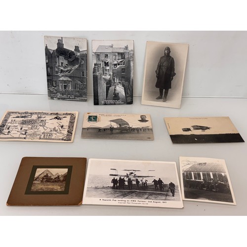 86 - Militaria, a collection of photo postcards and photographs mostly WWI and pre WWI aviation.

This lo... 