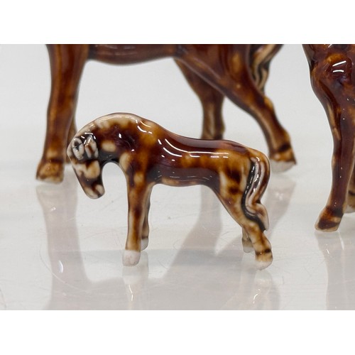 224 - Four Chinese ceramic horses.

This lot is available for in-house shipping.