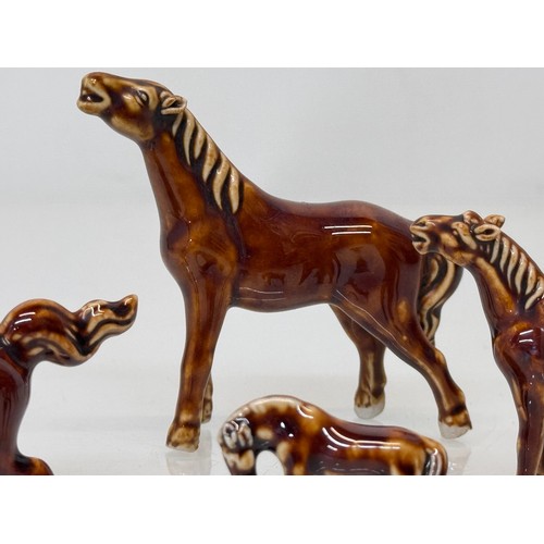 224 - Four Chinese ceramic horses.

This lot is available for in-house shipping.