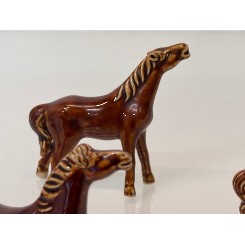 224 - Four Chinese ceramic horses.

This lot is available for in-house shipping.