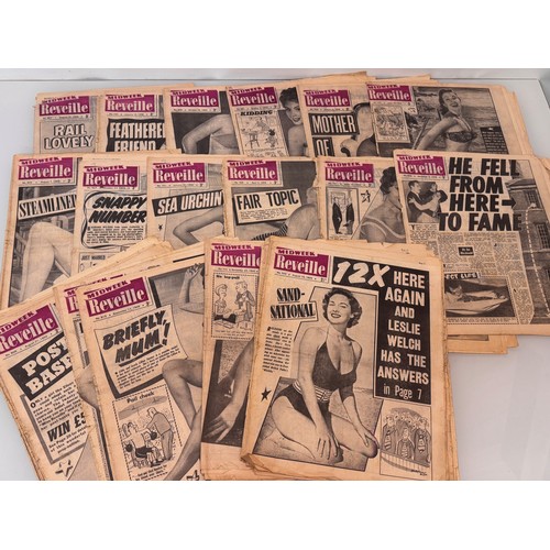 264 - Ephemera, 1950’s newspapers, a collection of Midweek Reveille.

This lot is available for in-house s... 