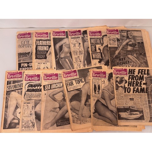 264 - Ephemera, 1950’s newspapers, a collection of Midweek Reveille.

This lot is available for in-house s... 