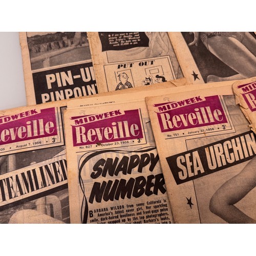 264 - Ephemera, 1950’s newspapers, a collection of Midweek Reveille.

This lot is available for in-house s... 