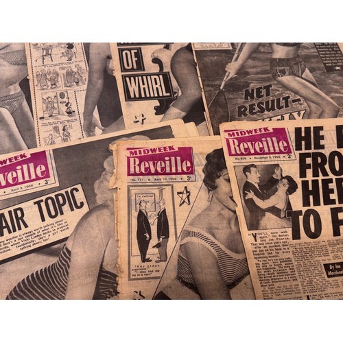 264 - Ephemera, 1950’s newspapers, a collection of Midweek Reveille.

This lot is available for in-house s... 