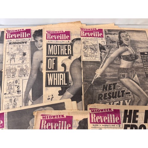 264 - Ephemera, 1950’s newspapers, a collection of Midweek Reveille.

This lot is available for in-house s... 