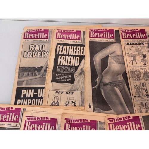 264 - Ephemera, 1950’s newspapers, a collection of Midweek Reveille.

This lot is available for in-house s... 