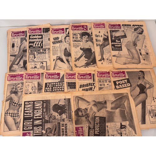 264 - Ephemera, 1950’s newspapers, a collection of Midweek Reveille.

This lot is available for in-house s... 