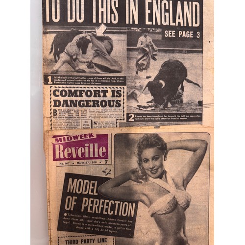 264 - Ephemera, 1950’s newspapers, a collection of Midweek Reveille.

This lot is available for in-house s... 