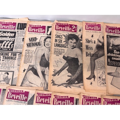 264 - Ephemera, 1950’s newspapers, a collection of Midweek Reveille.

This lot is available for in-house s... 