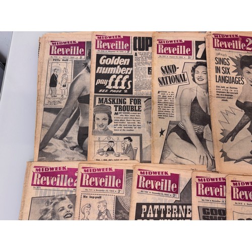 264 - Ephemera, 1950’s newspapers, a collection of Midweek Reveille.

This lot is available for in-house s... 