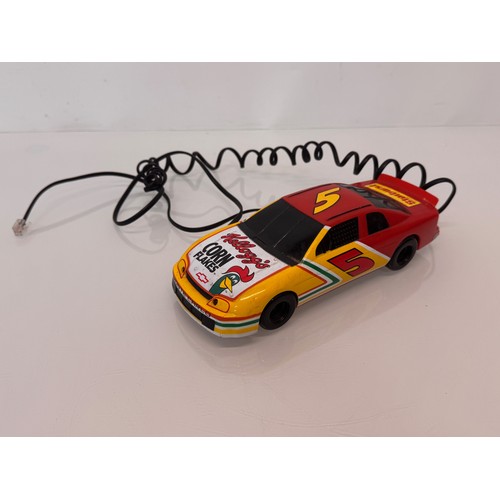 267 - Automobilia,  Vintage NASCAR telephone modelled on the 1997 KELLOGG'S CORN FLAKES number 5 Chevrolet... 