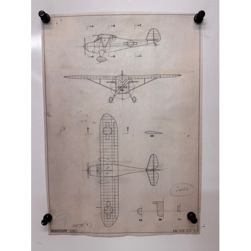 276 - Militaria, WWII aircraft plans on linen, 41 cm x 28.5 cm, Monocoupe L-7A

This lot is available for ... 