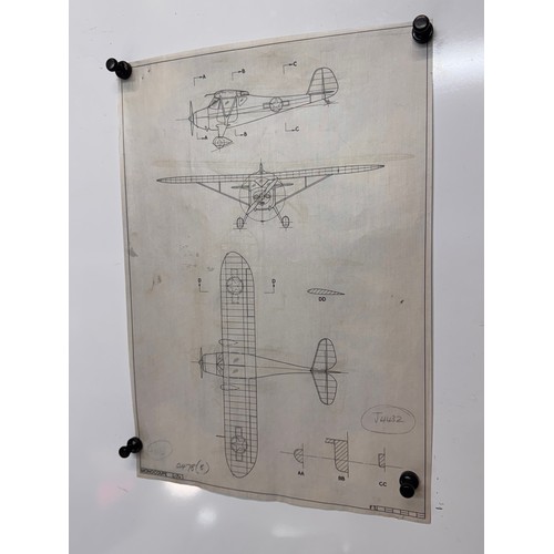 276 - Militaria, WWII aircraft plans on linen, 41 cm x 28.5 cm, Monocoupe L-7A

This lot is available for ... 