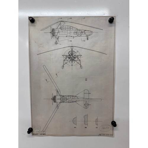 277 - Militaria, WWII aircraft plans on linen, 41 cm x 28.5 cm, Kellett YO-60.

This lot is available for ... 