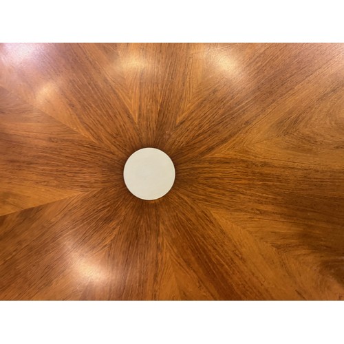 33 - Mid century furniture A large circular dining table marked for Danish maker France, 1.60m Dia approx... 