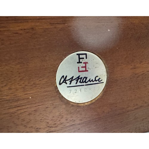 33 - Mid century furniture A large circular dining table marked for Danish maker France, 1.60m Dia approx... 