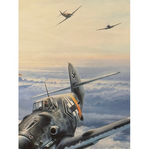 9 - Militaria, German Pilots WWII, Air Aces a framed limited edition print by Robert Taylor, Knights of ... 