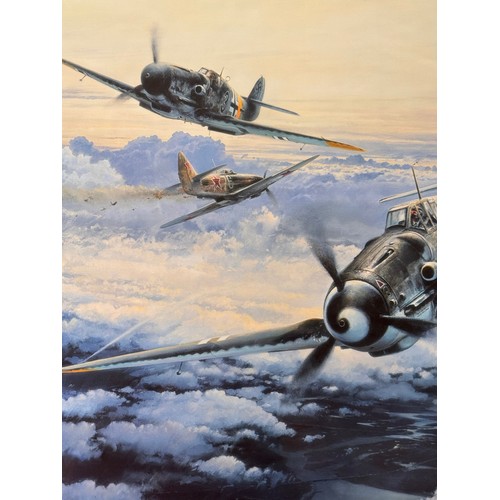 9 - Militaria, German Pilots WWII, Air Aces a framed limited edition print by Robert Taylor, Knights of ... 