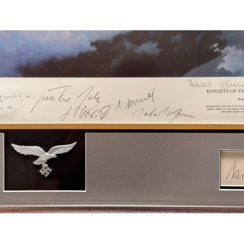 9 - Militaria, German Pilots WWII, Air Aces a framed limited edition print by Robert Taylor, Knights of ... 