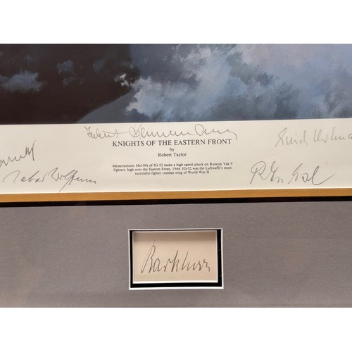 9 - Militaria, German Pilots WWII, Air Aces a framed limited edition print by Robert Taylor, Knights of ... 