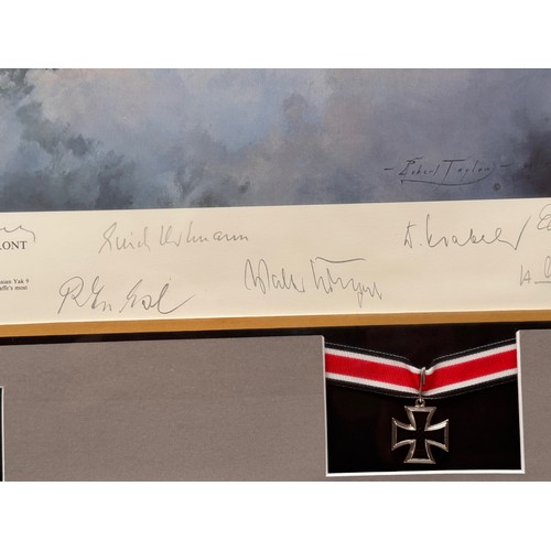 9 - Militaria, German Pilots WWII, Air Aces a framed limited edition print by Robert Taylor, Knights of ... 