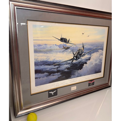 9 - Militaria, German Pilots WWII, Air Aces a framed limited edition print by Robert Taylor, Knights of ... 