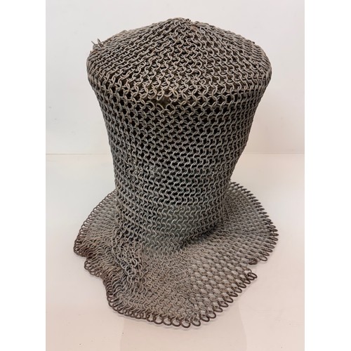 7 - Militaria, re-enactment uniforms, a chain-mail Crusaders style helmet.

This lot is available for in... 