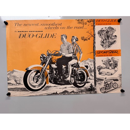 37 - Automobilia, Harley Davidson Motorcycles poster, 59 cm x 39 cm.

This lot is available for in-house ... 