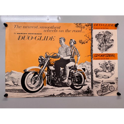 37 - Automobilia, Harley Davidson Motorcycles poster, 59 cm x 39 cm.

This lot is available for in-house ... 