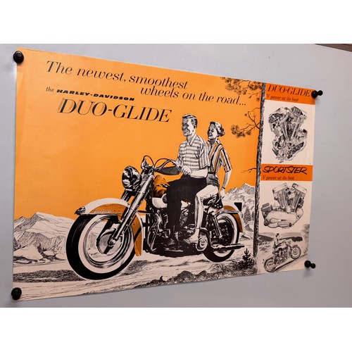 37 - Automobilia, Harley Davidson Motorcycles poster, 59 cm x 39 cm.

This lot is available for in-house ... 