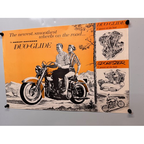 37 - Automobilia, Harley Davidson Motorcycles poster, 59 cm x 39 cm.

This lot is available for in-house ... 