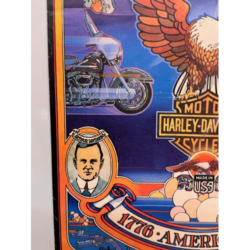 38 - American Bicentenary advertising poster for Harley Davidson motorcycles.

This lot is available for ... 