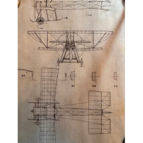 18 - Militaria, drawings, Aviation interest, RAF vintage and veteran aircraft plans part of a large colle... 