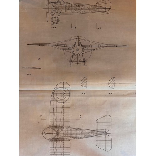 8 - Militaria, drawings, Aviation interest, RAF vintage and veteran aircraft plans part of a large colle... 