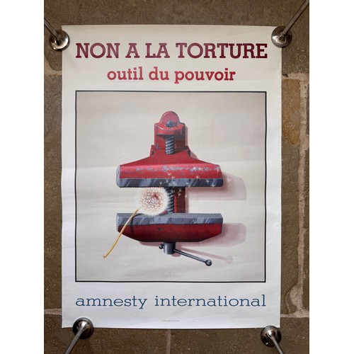 189 - Promotional Poster, Amnesty International, 69.5 cm x 51 cm.

This lot is available for in-house ship... 